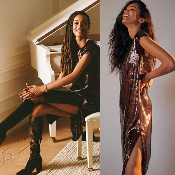 Maeve Kara Sequined Mini Dress - Picture 2 of 5